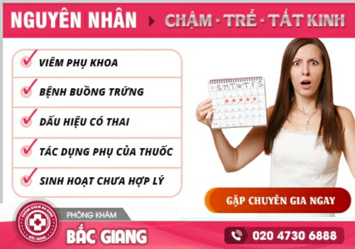trễ kinh ra dịch màu nâu